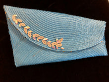 Load image into Gallery viewer, Blue classy and functional polypropylene fabric clutch bag.