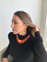 Load image into Gallery viewer, Carol spondylus shell necklace and matching earrings.