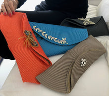 Load image into Gallery viewer, Beige classy and functional polypropylene clutch bag.