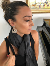 Load image into Gallery viewer, Charcoal Grey Baby Alpaca Scarf/Pashmina