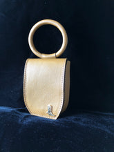 Load image into Gallery viewer, Lucca mini case bag pressed calfskin black leather bag.