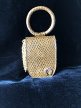 Load image into Gallery viewer, Lucca mini case bag pressed calfskin black leather bag.