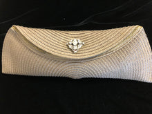 Load image into Gallery viewer, Beige classy and functional polypropylene clutch bag.
